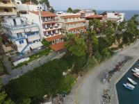 Aerial view Hotel Levantes <br />and harbour Patitiri